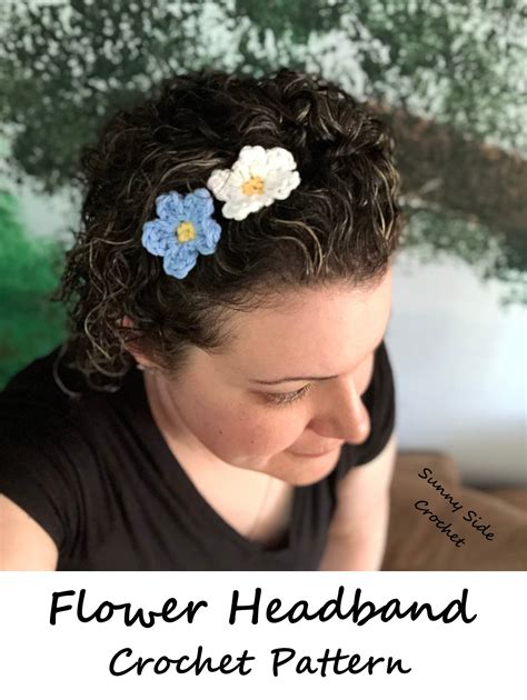 Easy Flower Headband Crochet Pattern Only Etsy Crochet Headband