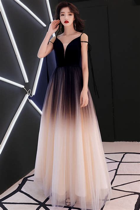 Unique Black Tulle Long Prom Dress Black Tulle Evening Dress Dresstby