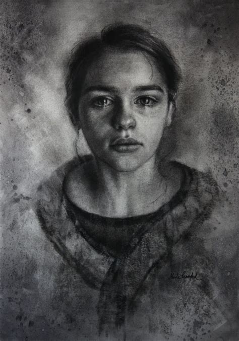 Charcoal Portrait Drawings With Lifelike Character Portrait Drawing
