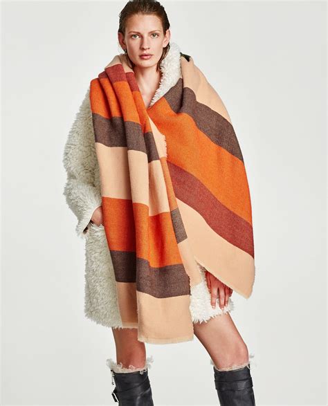 Image 2 Of Multicolored Striped Scarf From Zara How To Wear A Blanket