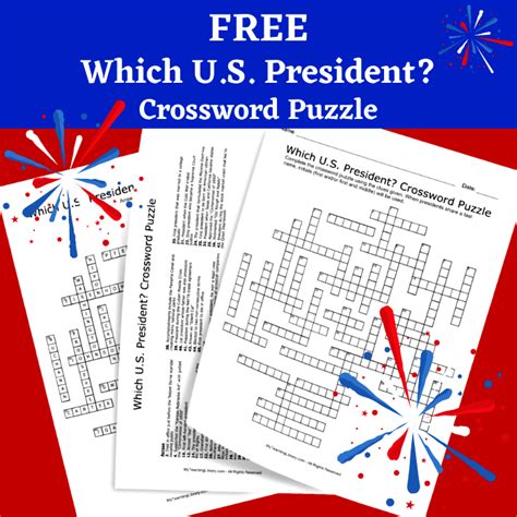 Free Crossword Puzzle Which Us President Library Of Learning