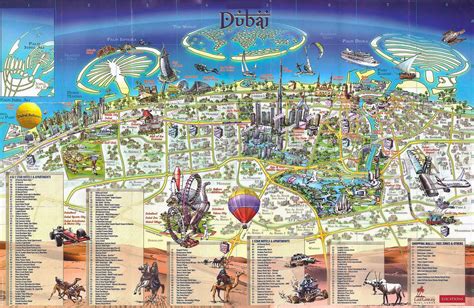 Kaarten Van Dubai Gedetailleerde Gedrukte Plattegronden Van Dubai