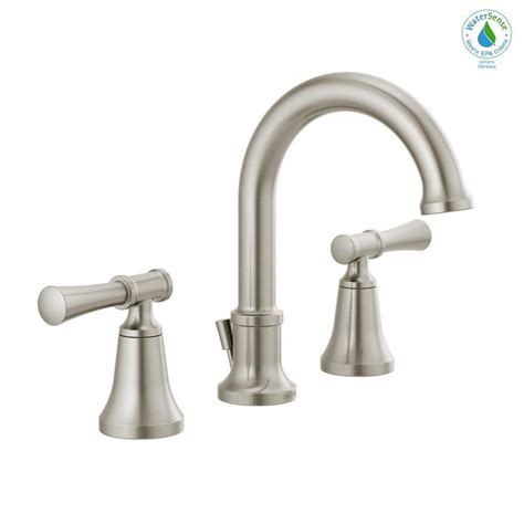 A stylish brushed nickel bathroom faucet can perfectly coordinate with any. Delta Chamberlain 8 in. Widespread 2-Handle Bathroom ...