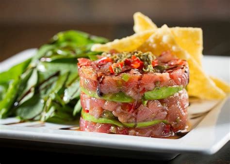 Tuna Tartare Sushi Grade Yellowfin Tuna Avocado Red Bell Pepper