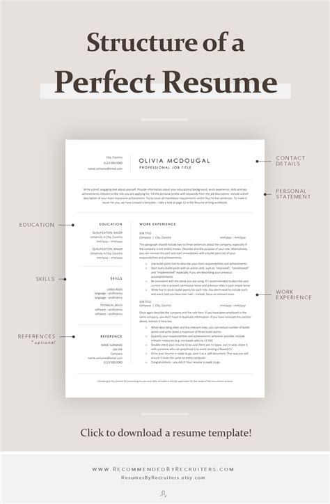 Use a modern but professional format. Simple and Clean Resume Template Professional Business CV ...