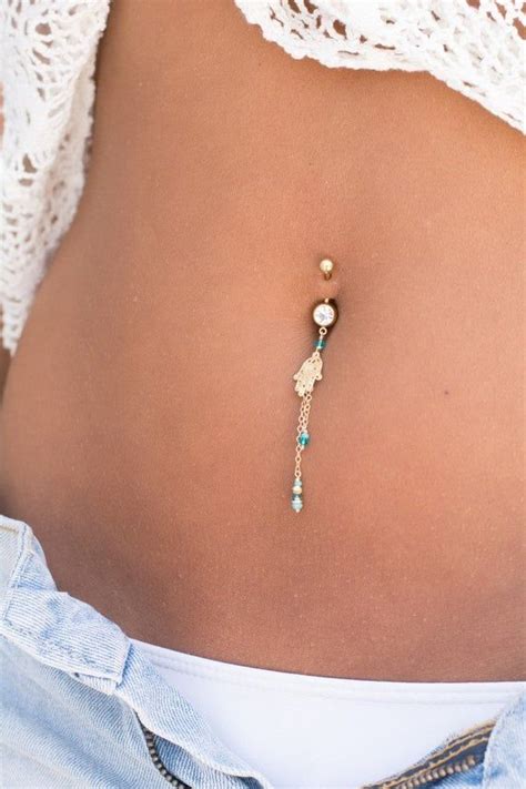 Celebrity Silver Gold Cubic Zircon Dangle Navel Ring Belly Button Body