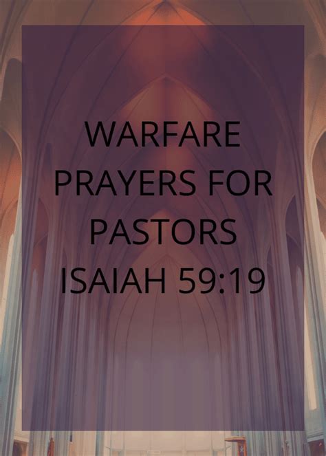 20 Warfare Prayers For Pastors Prayer Points