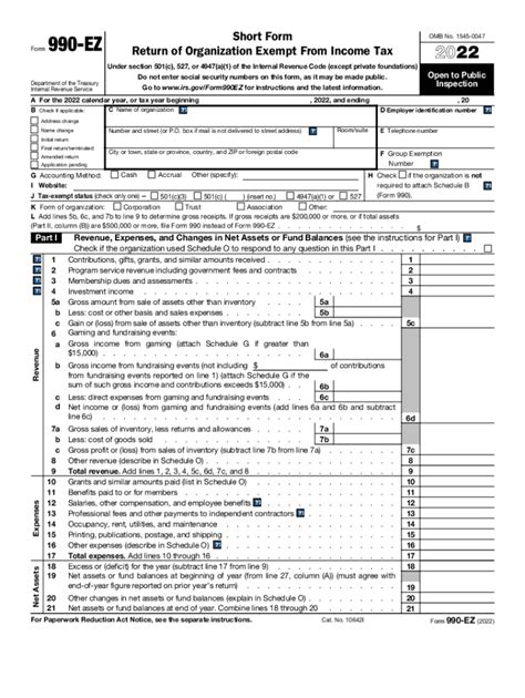 2022 2024 Form Irs 990 Ez Fill Online Printable Fillable Blank