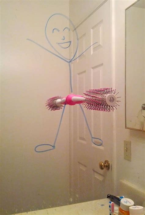 My Wife Bought A New Hairbrush With A Suction Cup At The End I Found