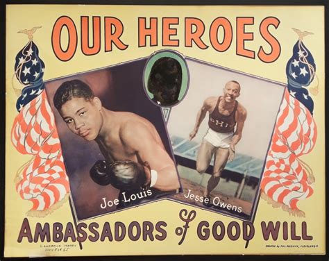 1930 S Joe Louis And Jesse Owens 11 X 14 Poster