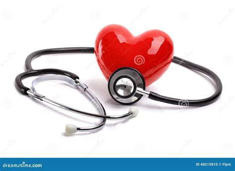 Stethoscope And Heart Stock Photo Image Of Background 48519810