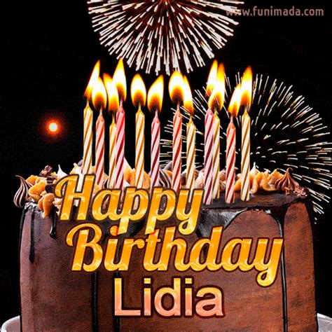 Chocolate Happy Birthday Cake For Lidia  — Download On