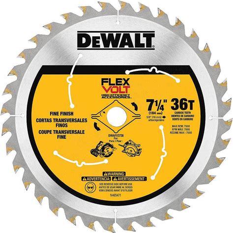 Dewalt Flexvolt 7 14 Inch 36 Teeth Carbide Tipped Circular Saw Blade