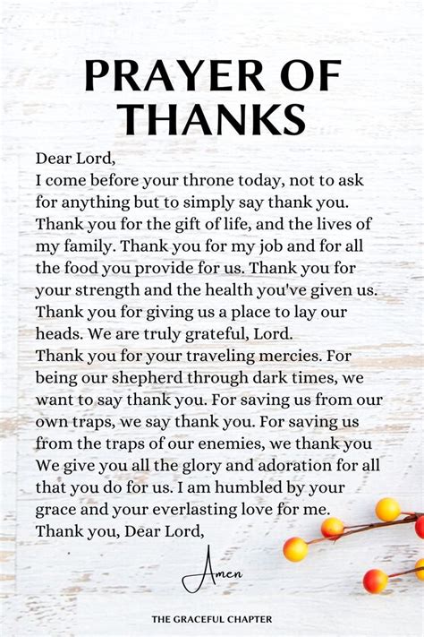 Prayer Of Thanks Thnkgiving Prayer Prayers Of Gratitude Prayers Of