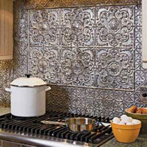 Double backsplash tin on steel, aluminum, solid copper. Tin Tile Backsplash Ideas (Tin Tile Backsplash Ideas ...