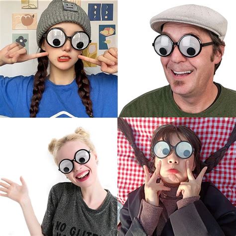 creative cute will turn the eyeball round frame funny birthday party glasses cosplay festival