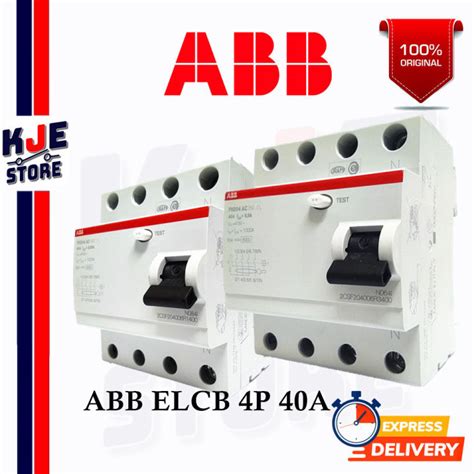 Abb Elcbrccb Fh204 4p 40a 30ma 100ma 300ma Ready Stock Lazada