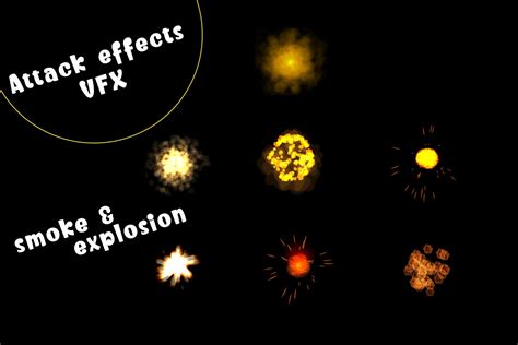 Fire Smoke And Explosion Fx Effects Cartoon And Real Attack Vfx