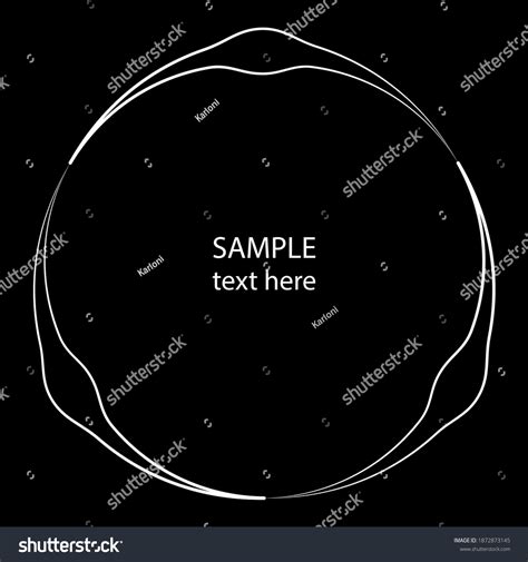 Curved Abstract White Hollow Shape Vector Stock Vector Royalty Free