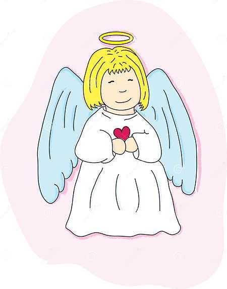 Cartoon Angel With A Heart Stock Vector Illustration Of Heart 12977940