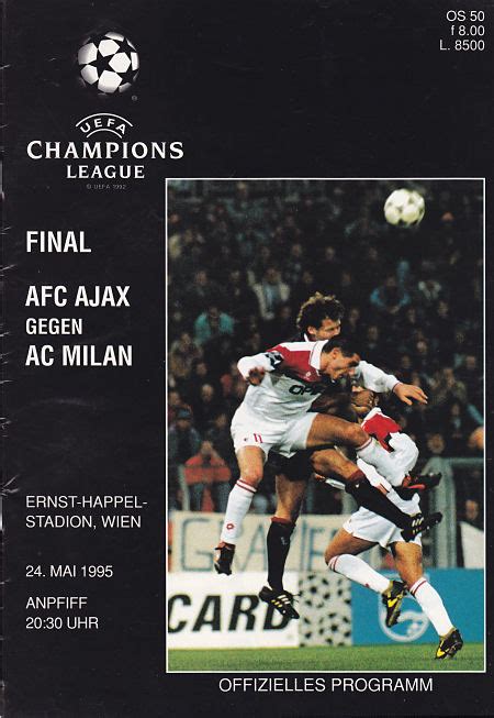 Ajax put five past bayern 1995 uefa champions league semi final. Opstellingen Ajax - AC Milan 1 - 0 (24/05/1995 - CL)