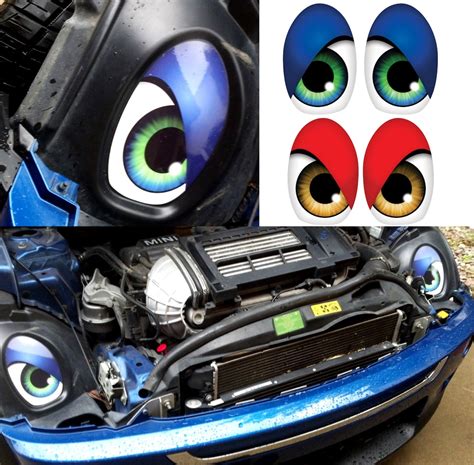 Under The Bonnet Eyes Stickers For First Gen Mini Coopers Etsy