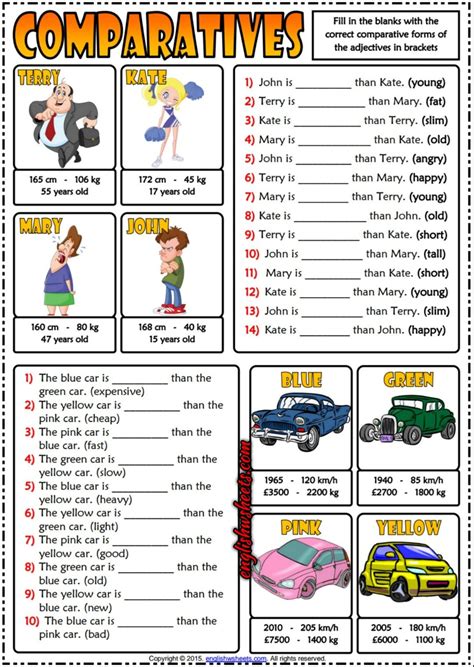 Reading Comprehension Test With Comparatives And Superlatives Robert