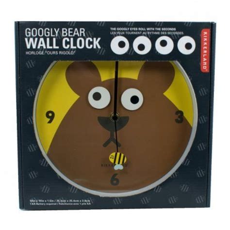 Kikkerland Wall Clock Bear Unconventional Clocks