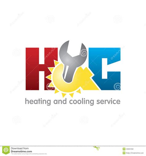 Welcome to air heating & refrigeration! Logo - Heating And Cooling Service Stock Vector ...