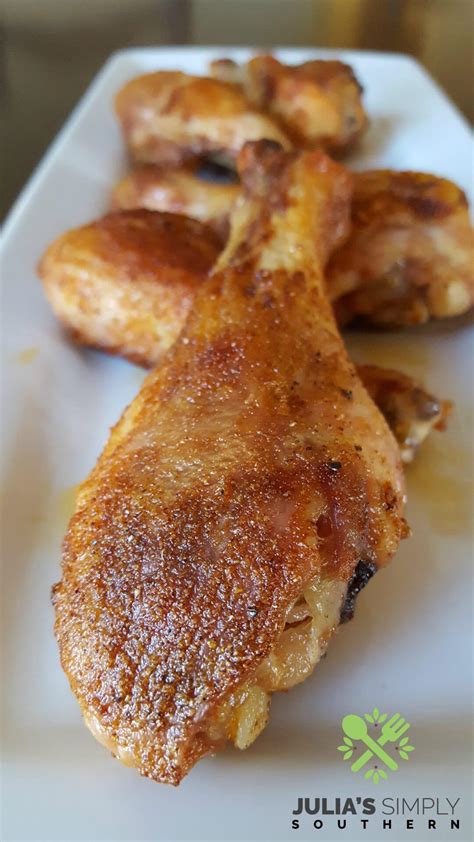 simple crispy baked chicken drumsticks julias simply southern