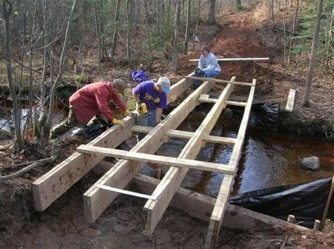 How To Build A Wooden Bridge Over A Creek Wooden Bridge Outdoor