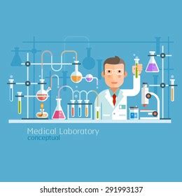 Medical Laboratory Conceptual Vector Illustration Stock Vector Royalty Free