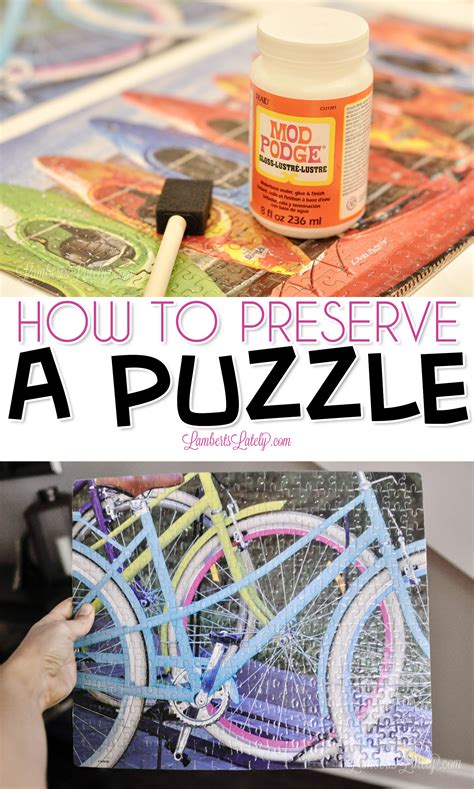 Saves, laminates & preserves finished jigsaw puzzles! How to Preserve a Puzzle | Puzzle crafts, Handmade gifts ...