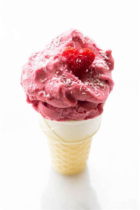 Vegan Raspberry Coconut Blender Ice Cream Recipe Easy Ice Cream