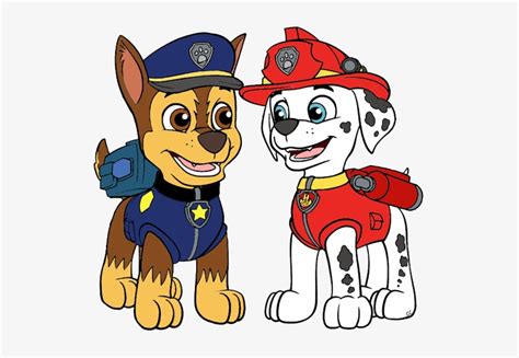 Marshall Paw Patrol Chase Cartoon Free Transparent Png Download