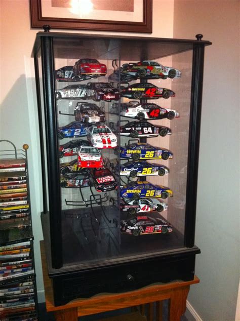 Extra strong,light weight acrylic mirror. FS/FT NASCAR DIECAST Collection with Black Wood 36 car ...