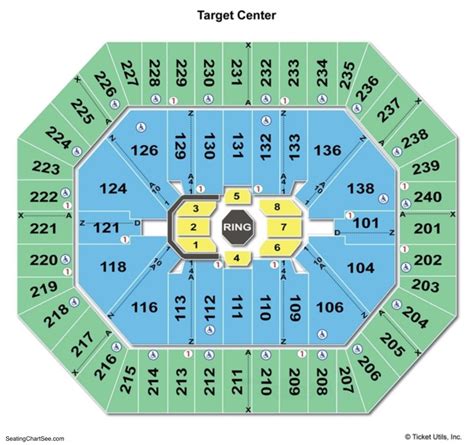 Target Center Seating Chart With Rows And Seat Numbers Bruin Blog