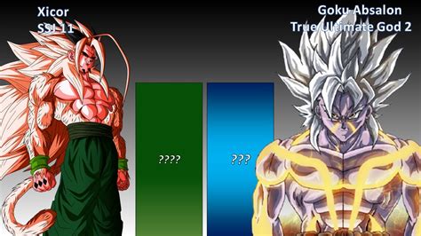 Goku Absalon Vs Xicor Power Level Youtube