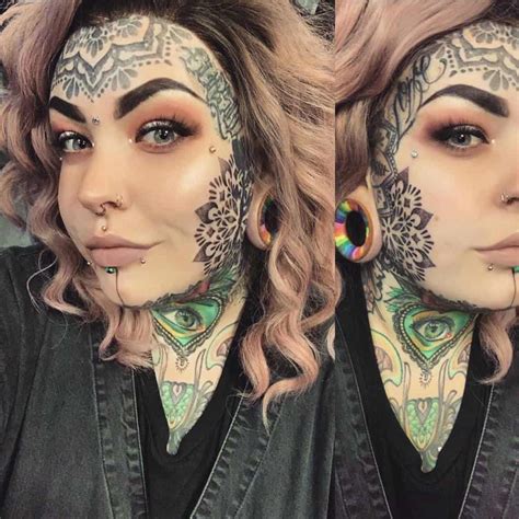 Mizaç Birinci Sınıf Ortam Female Face Tattoo