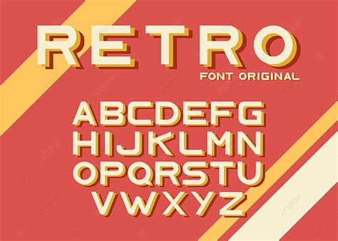 Original Retro Font Vintage Alphabet Poster Template Download On Pngtree