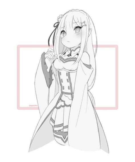 An Anime Character With Long Hair And A White Dress
