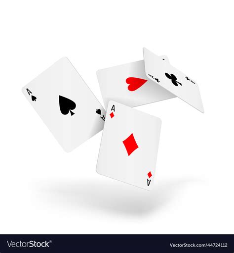 Set Of Four Aces Deck Of Cards Royalty Free Vector Image