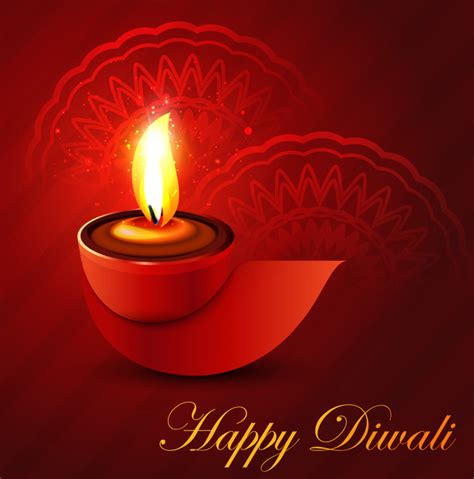 Beautiful Shiny Happy Diwali Diya Colorful Hindu Festival Background
