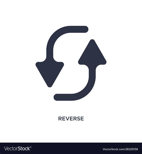 Reverse Icon On White Background Simple Element Vector Image
