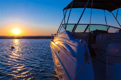 Sunset And Docked Yacht Stock Photo Free Download