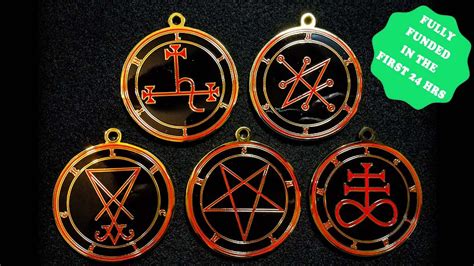 Satanic Sigil Medallions Pins And Occult Accessories By Goetic