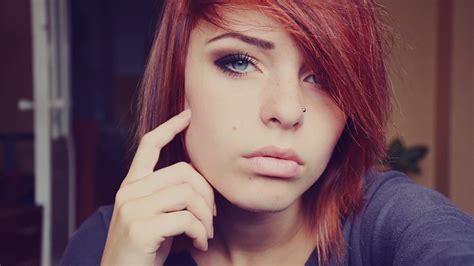 Sexy Pierced Blue Eyed Long Haired Red Hair Teen Girl Wallpaper 7421 1920x1080 1080p