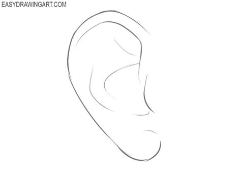 How To Draw An Ear Easy Drawing Art How To Draw Ears Ear Easy