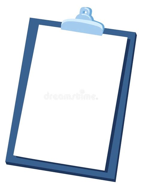Clipboard With Blank White Paper Sheet Document Template Stock Vector