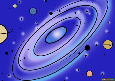 Milky Way Galaxy Drawing For Kids How To Draw The Mil